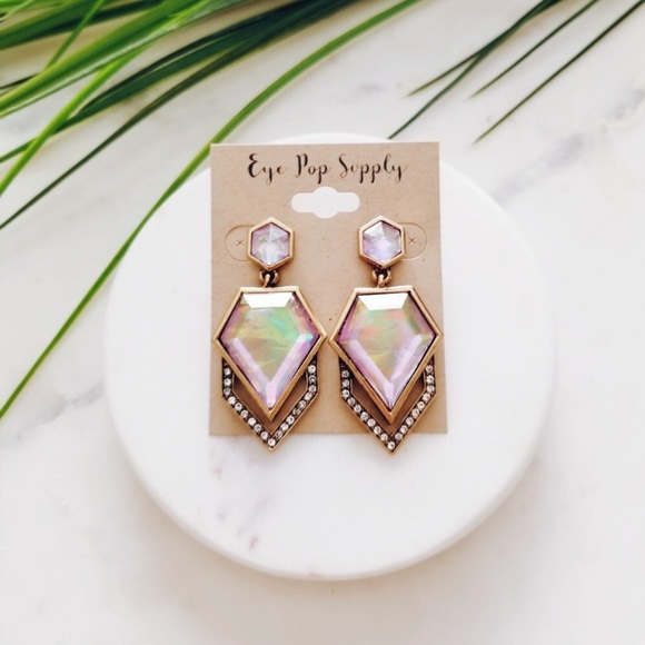 HP🎉🎉Multi Color Crystal Dangle Earrings - Picture 4 of 6